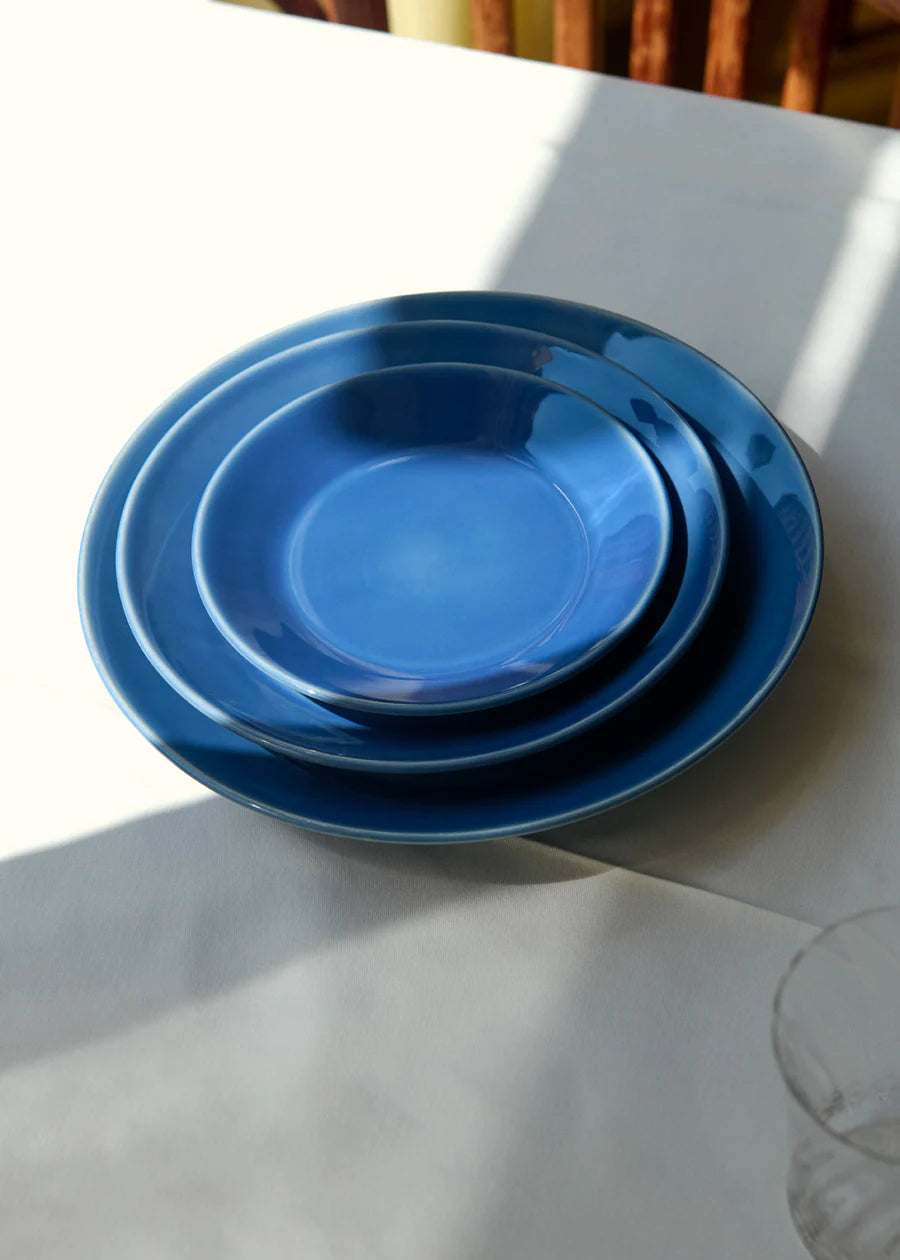 mini memphis plate in dusty blue