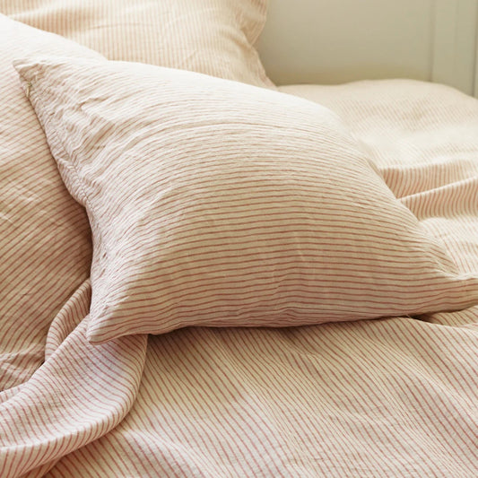 cushion cover in beige & terracotta