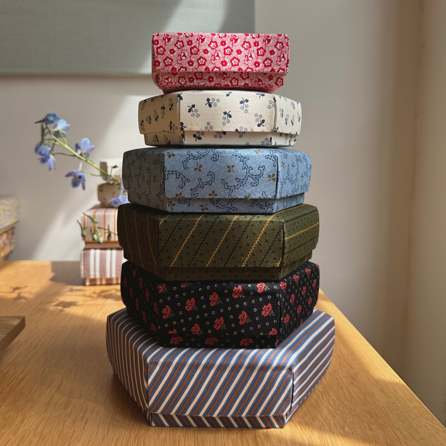 Fabric covered boxes