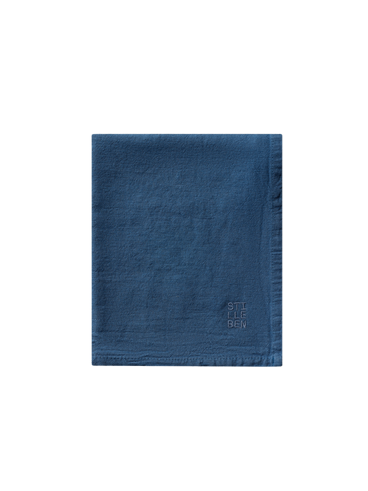 tea towel in indigo blue