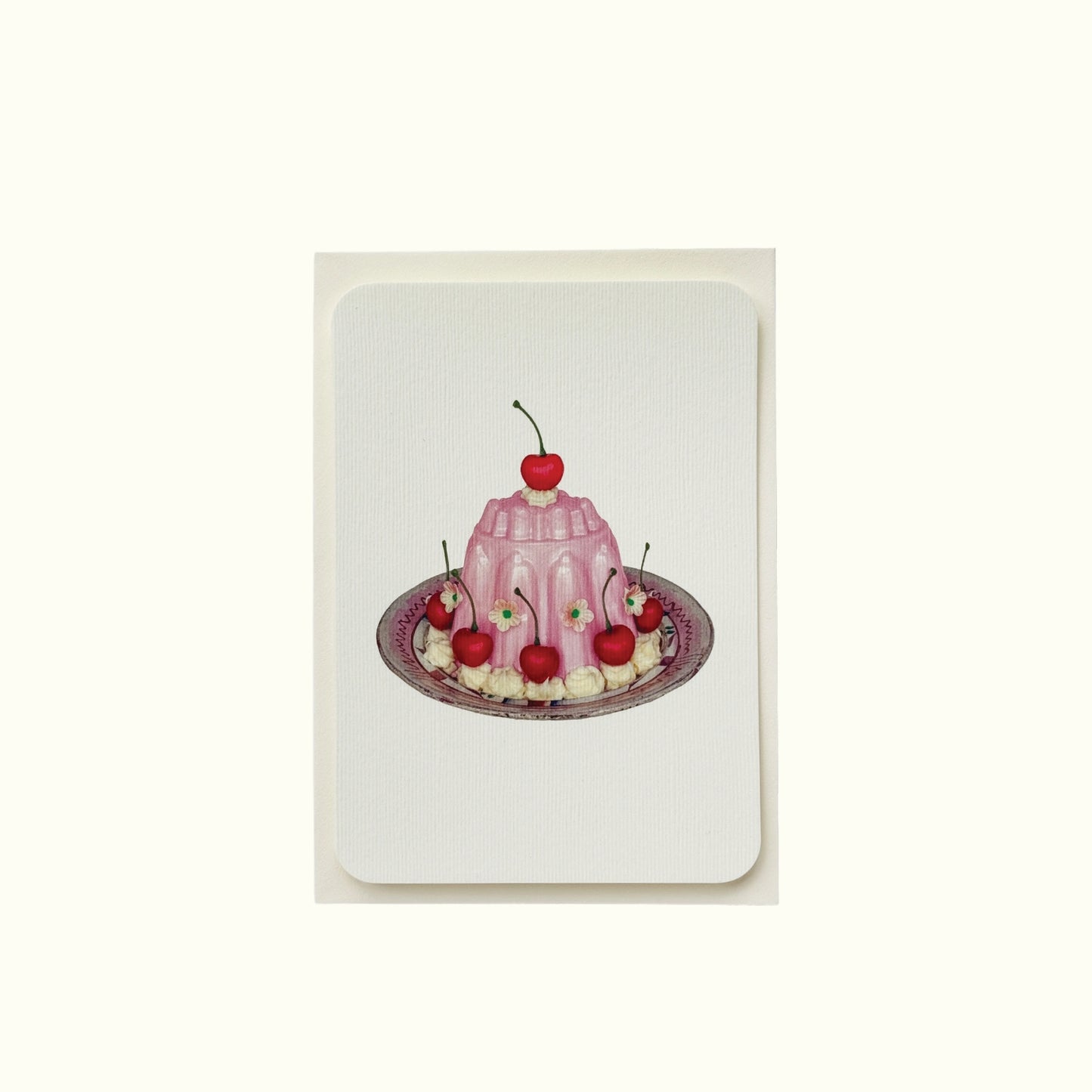 card · cherry blossom dessert