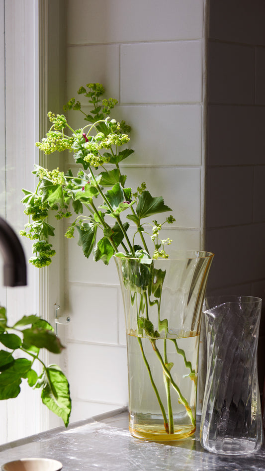 large concave vase in citrin