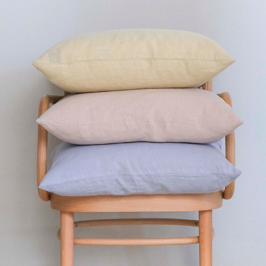 cushion cover in oat yellow