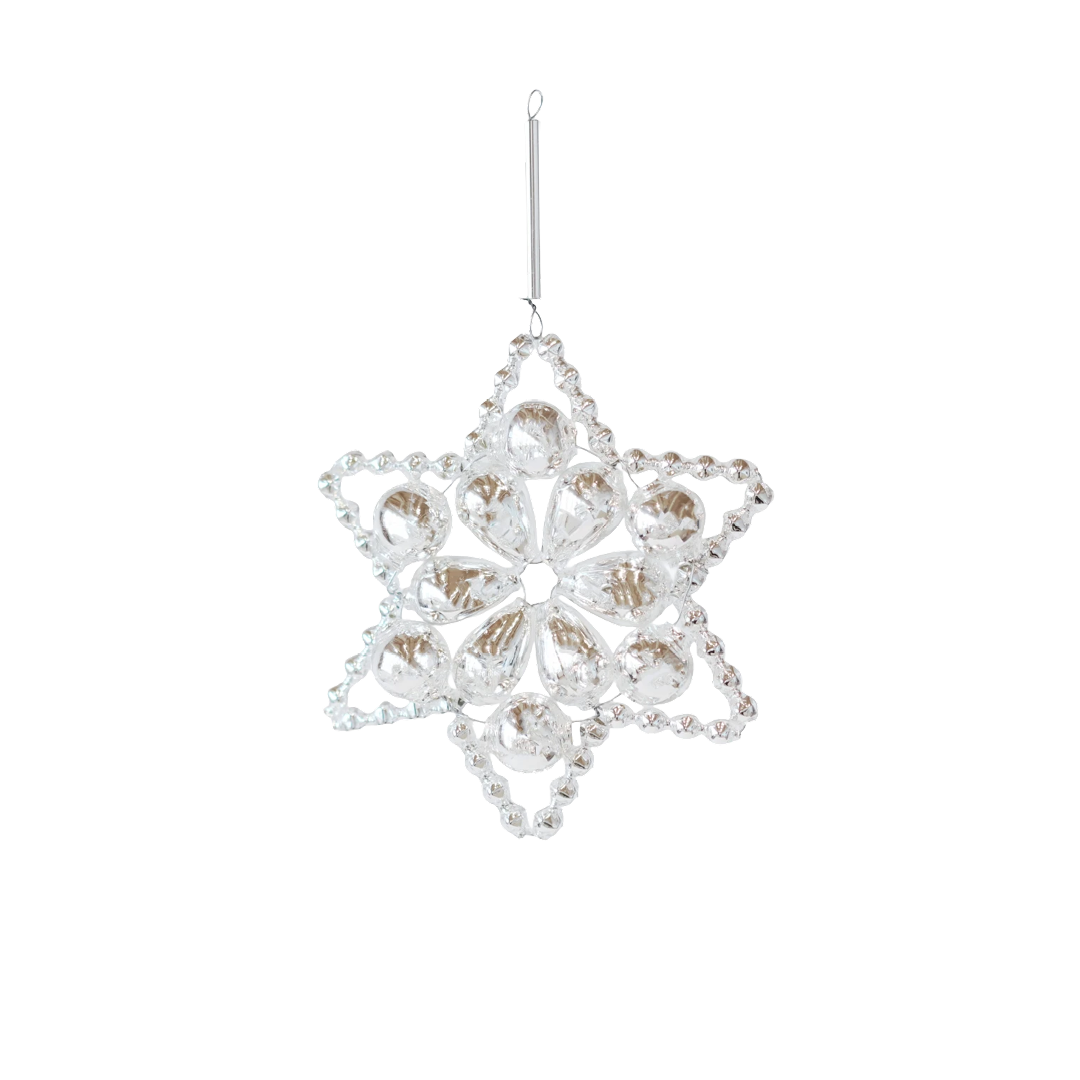 petal star, silver