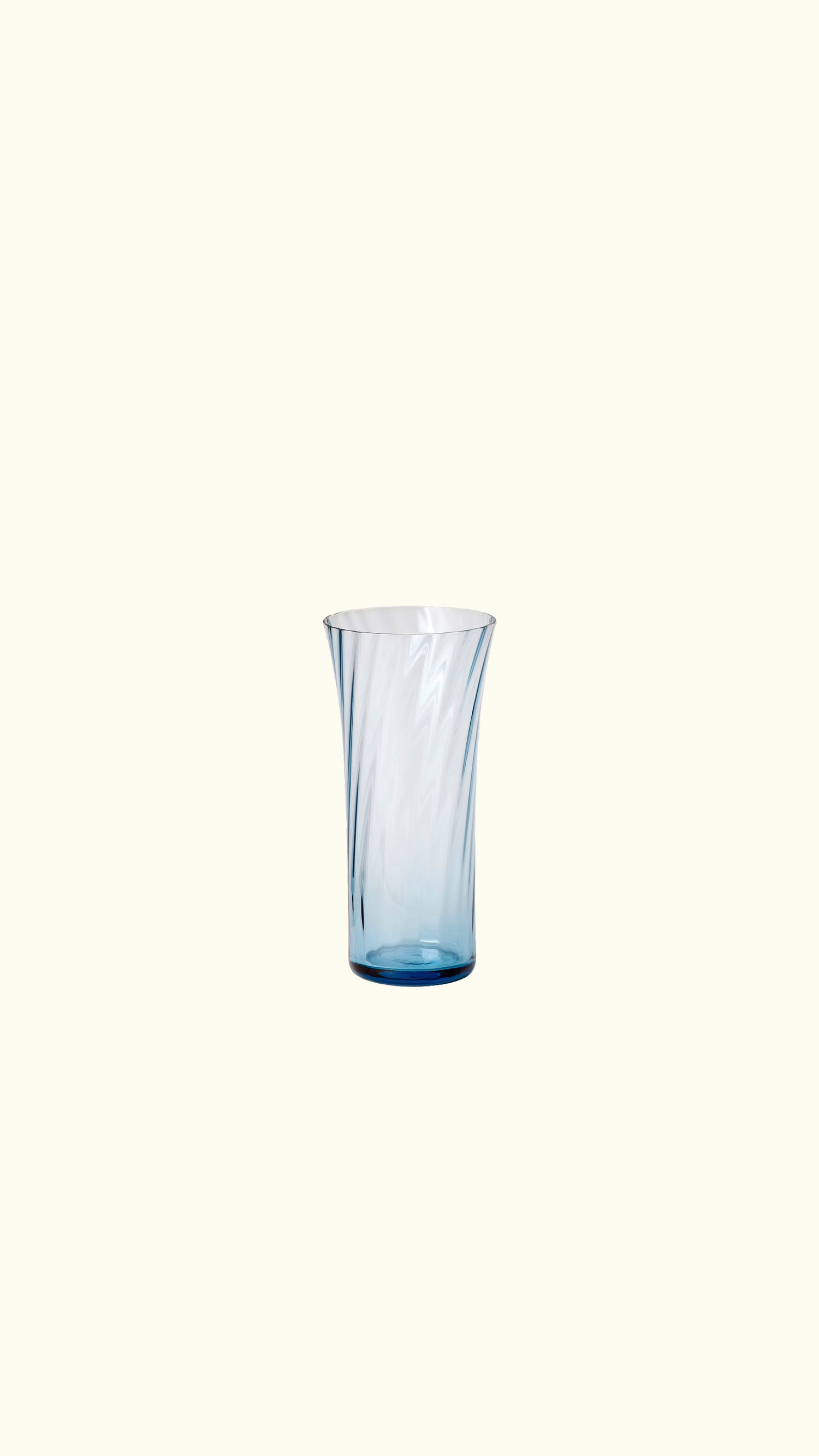small concave vase in atlantic blue