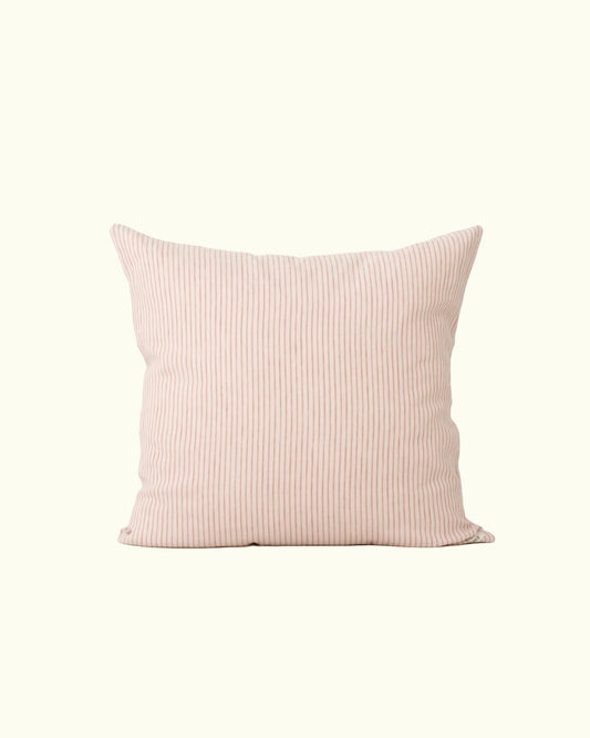 cushion cover in beige & terracotta