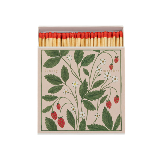 matches • strawberries