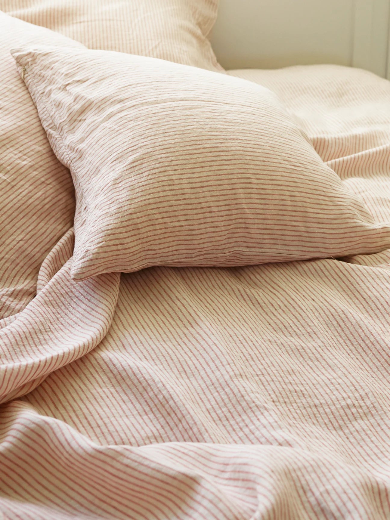 cushion cover in beige & terracotta