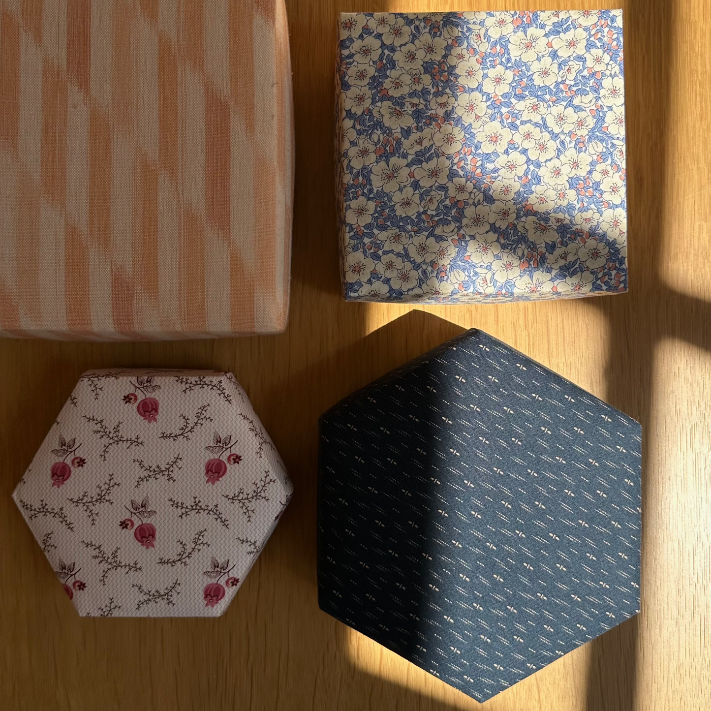Fabric covered boxes
