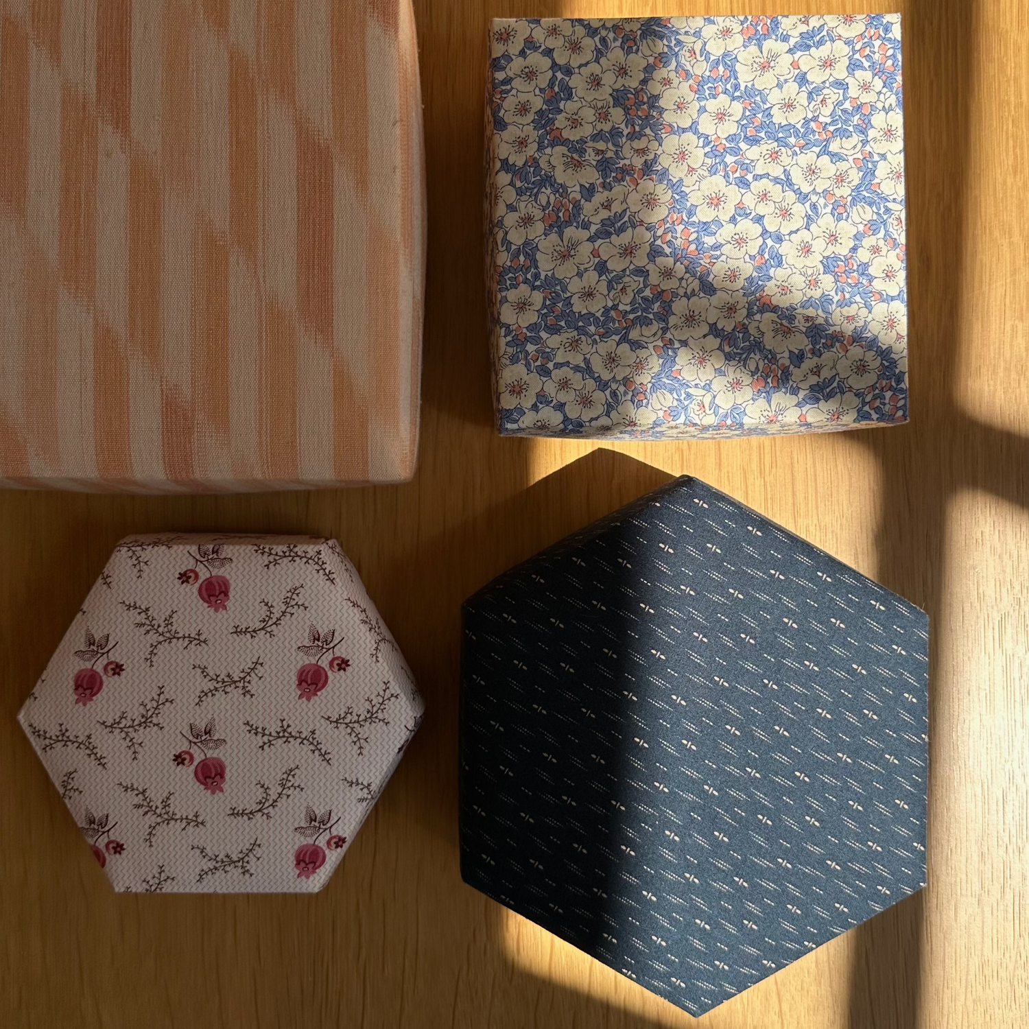 Fabric covered boxes