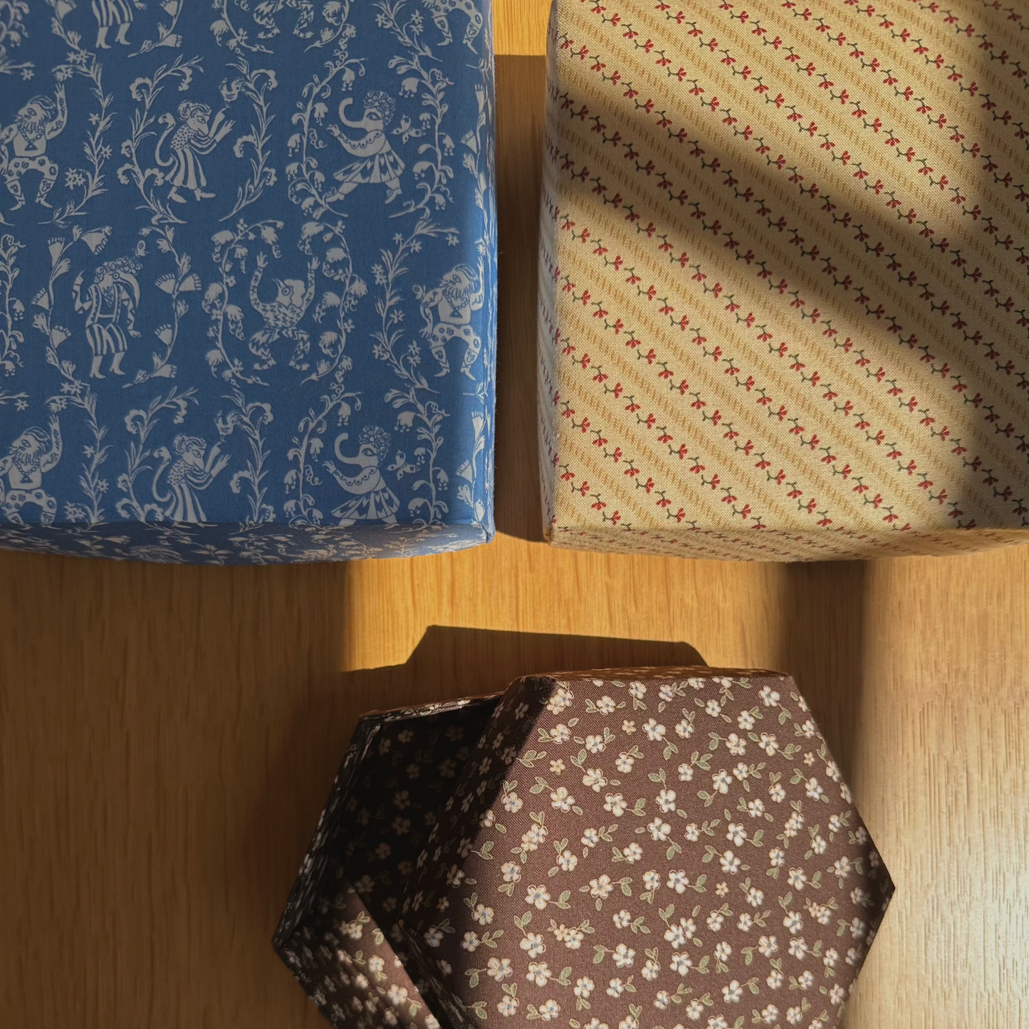 Fabric covered boxes