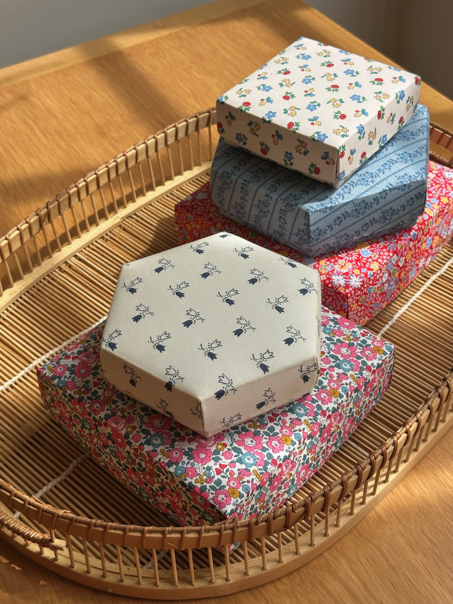 Fabric covered boxes