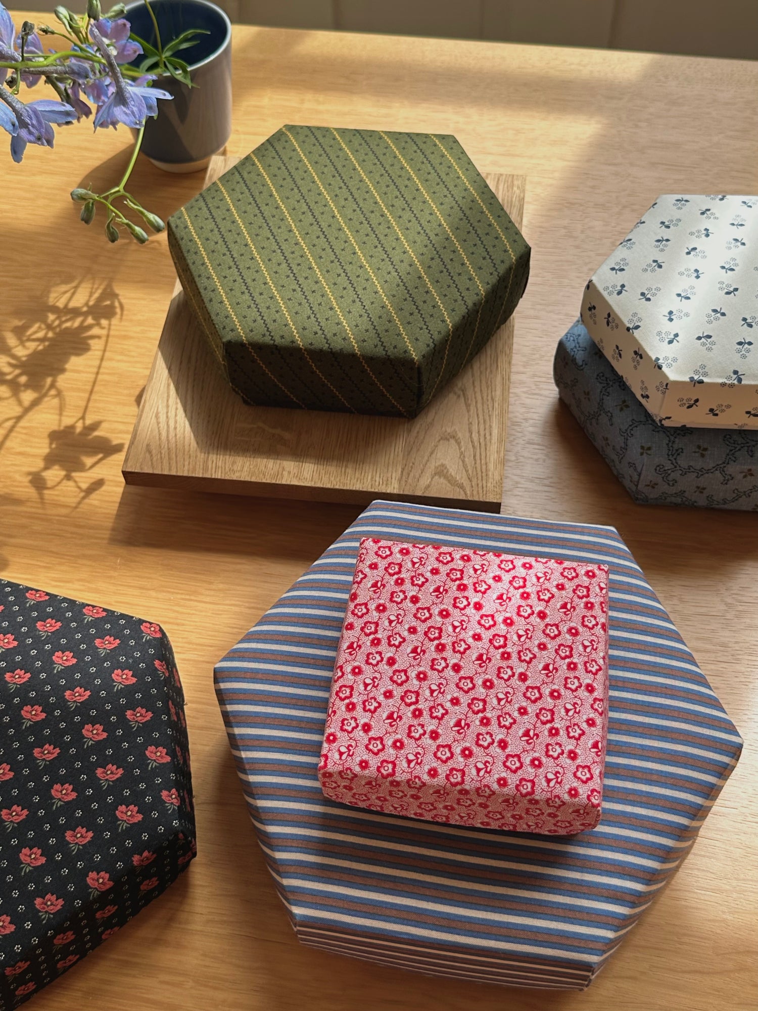 Fabric covered boxes
