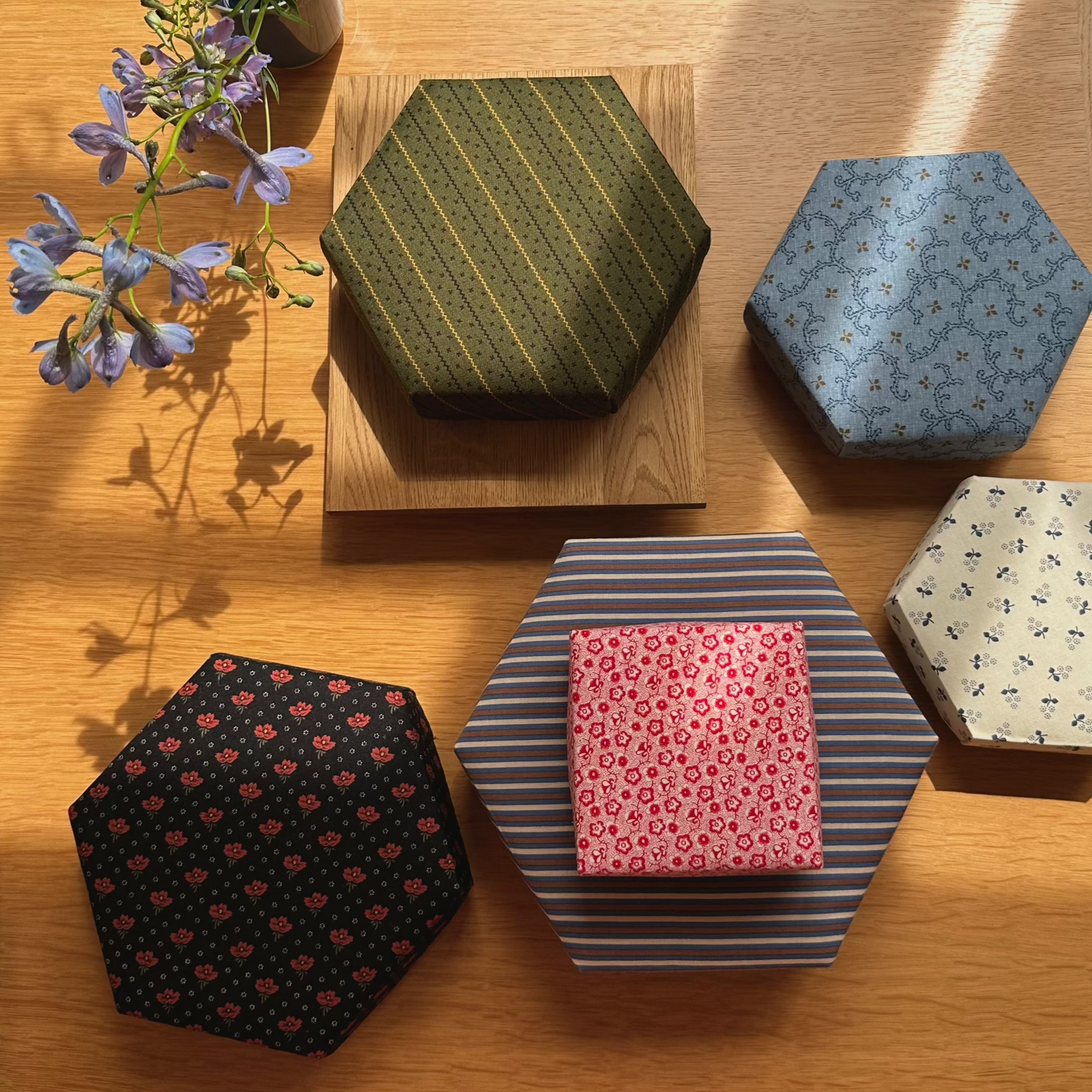 Fabric covered boxes