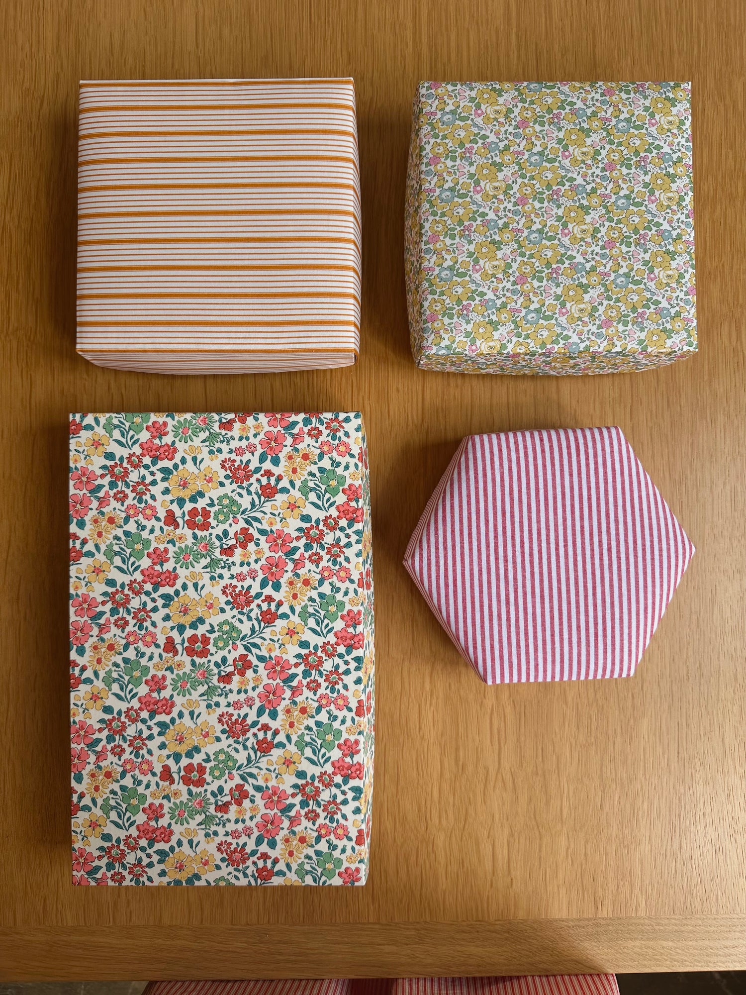 Fabric covered boxes