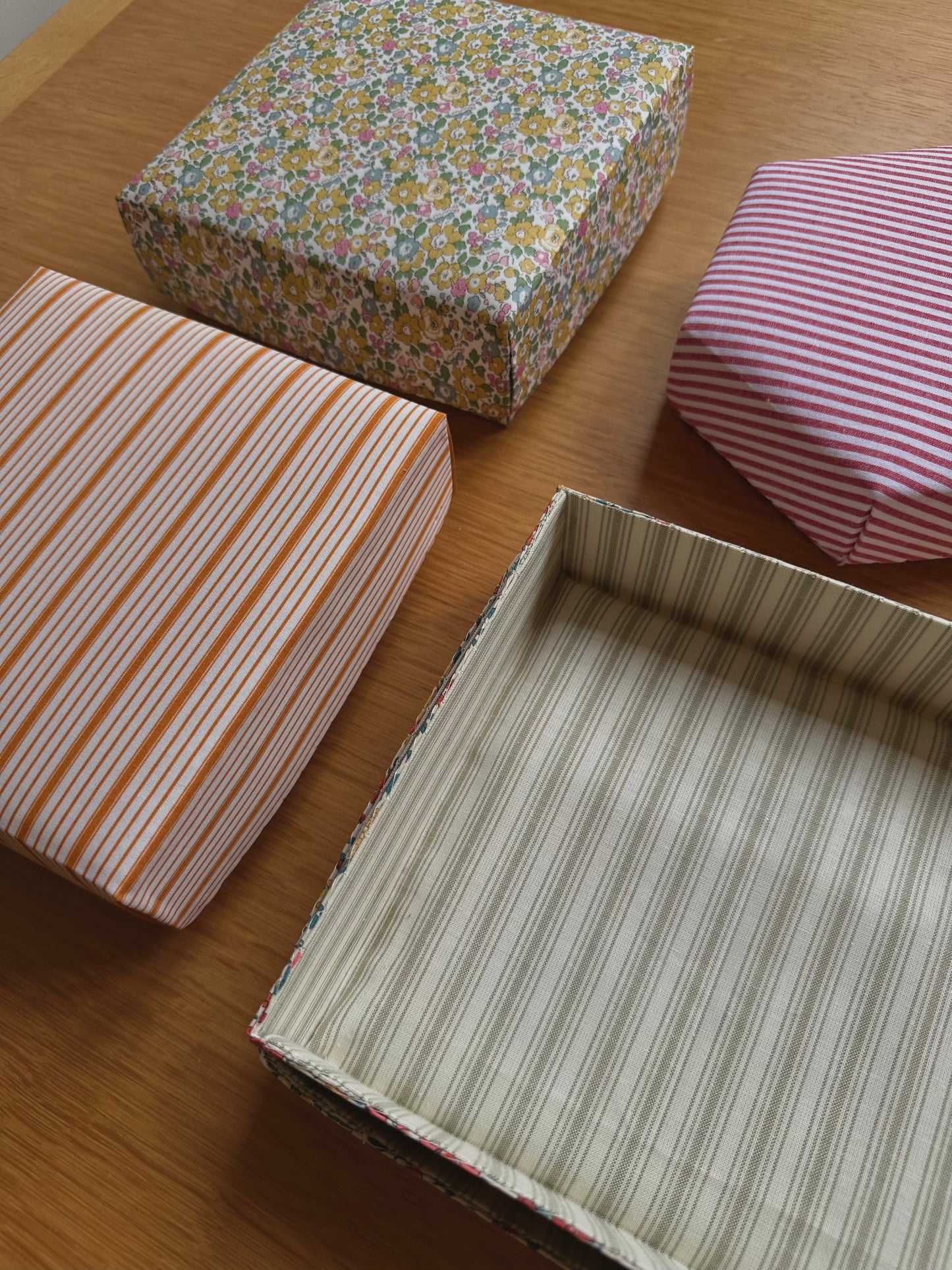 Fabric covered boxes