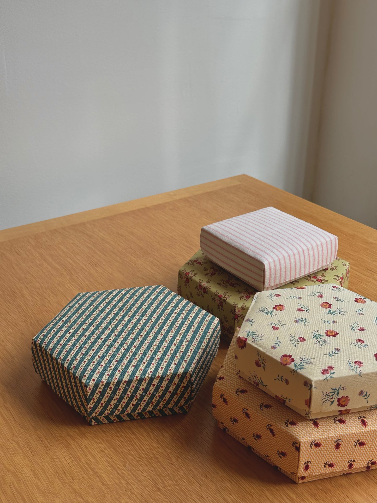 Fabric covered boxes