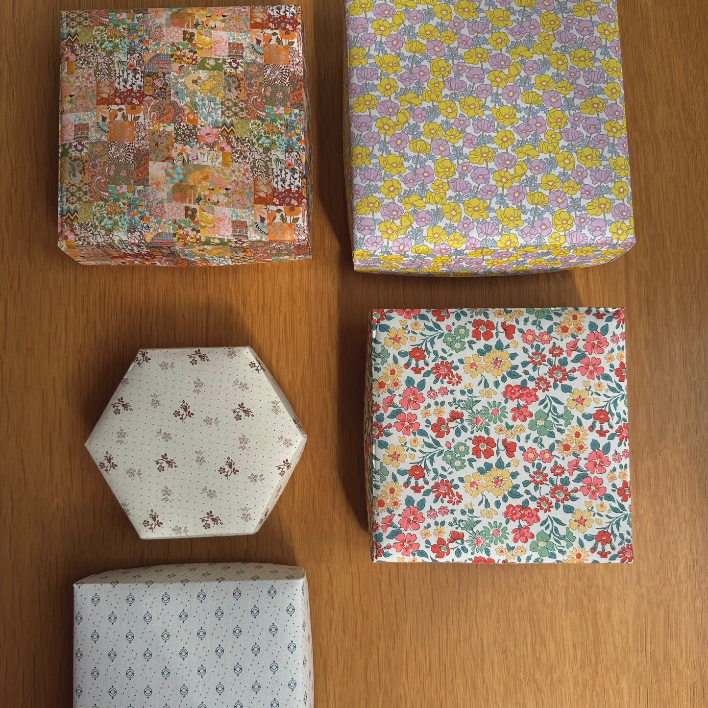 Fabric covered boxes