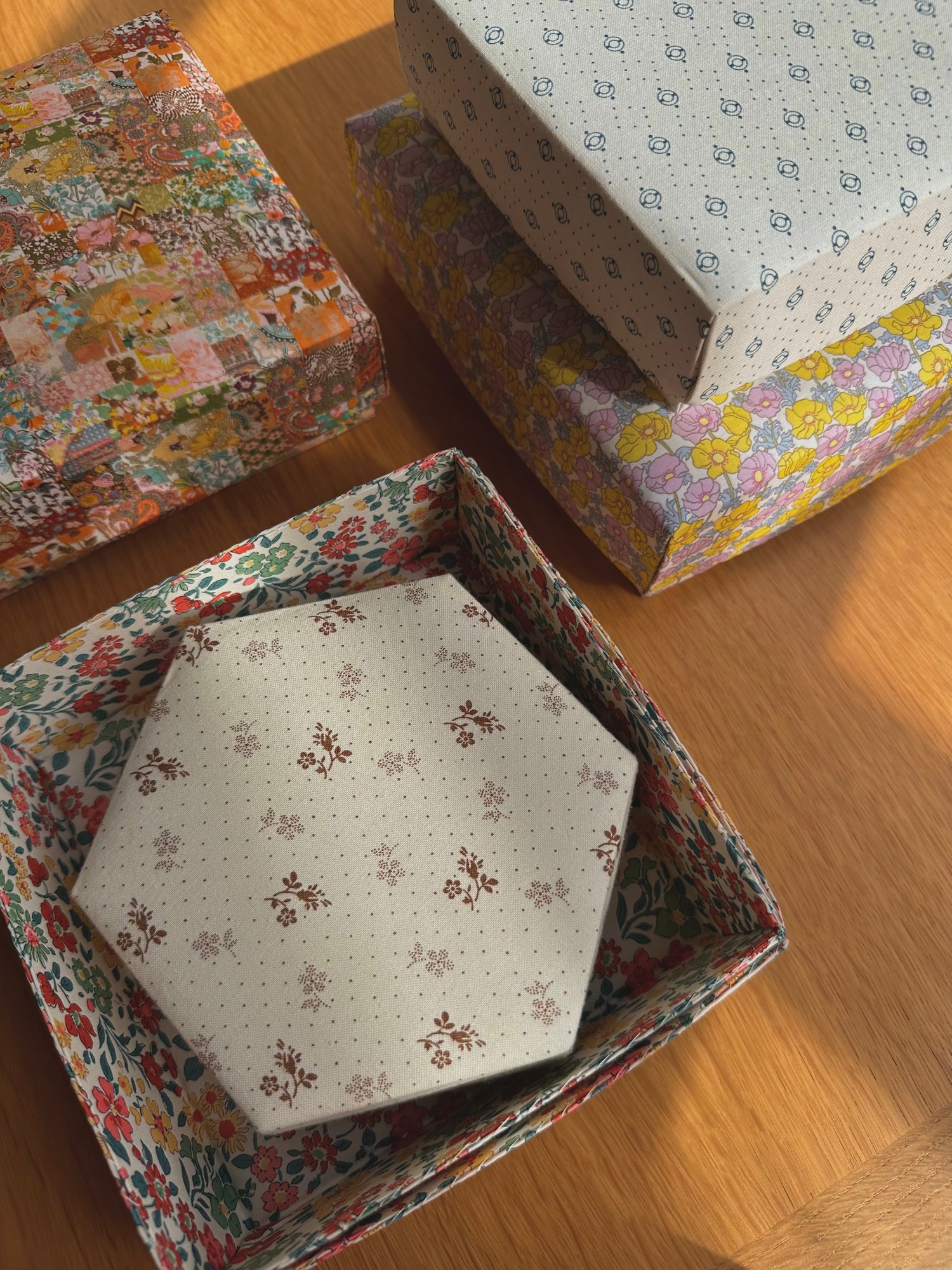 Fabric covered boxes