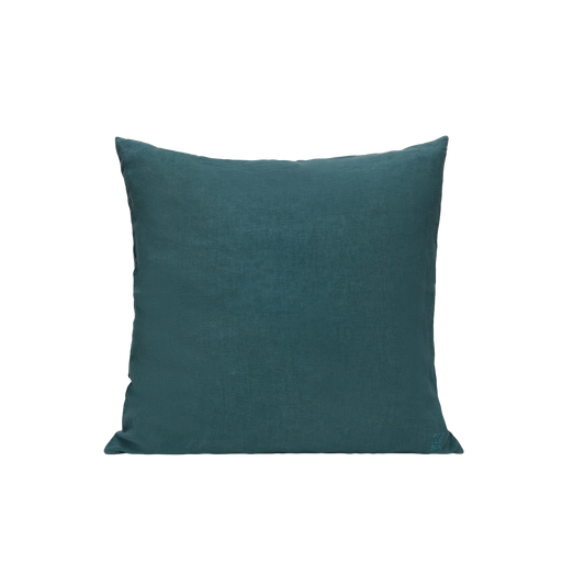 cushion cover in petrol green