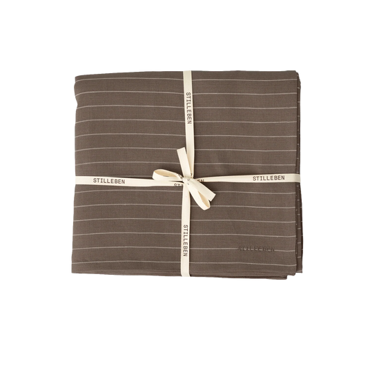 tablecloth · brown striped