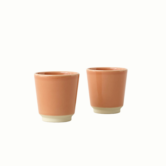 memphis cups in terracotta