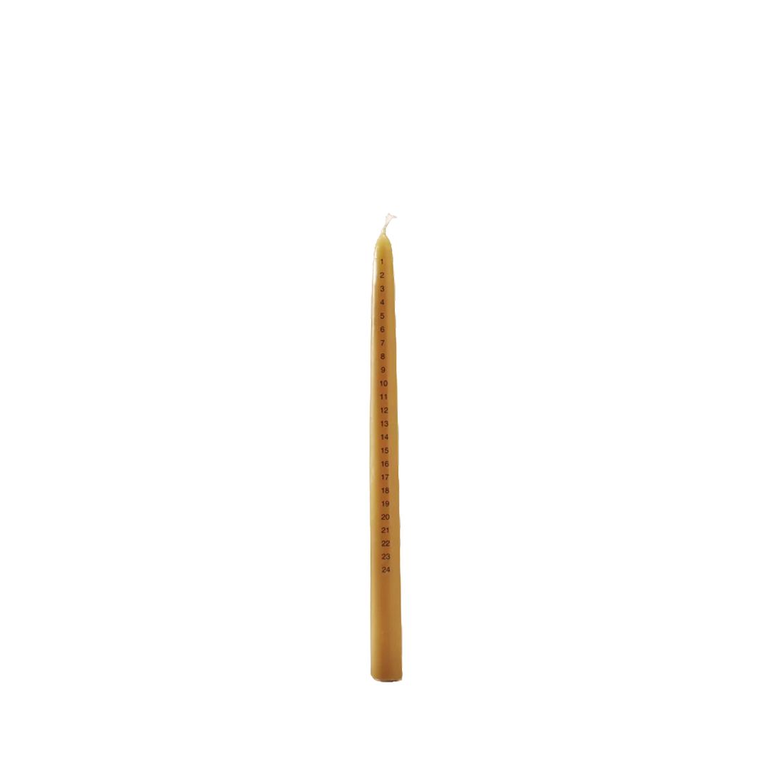 beeswax calendar candle