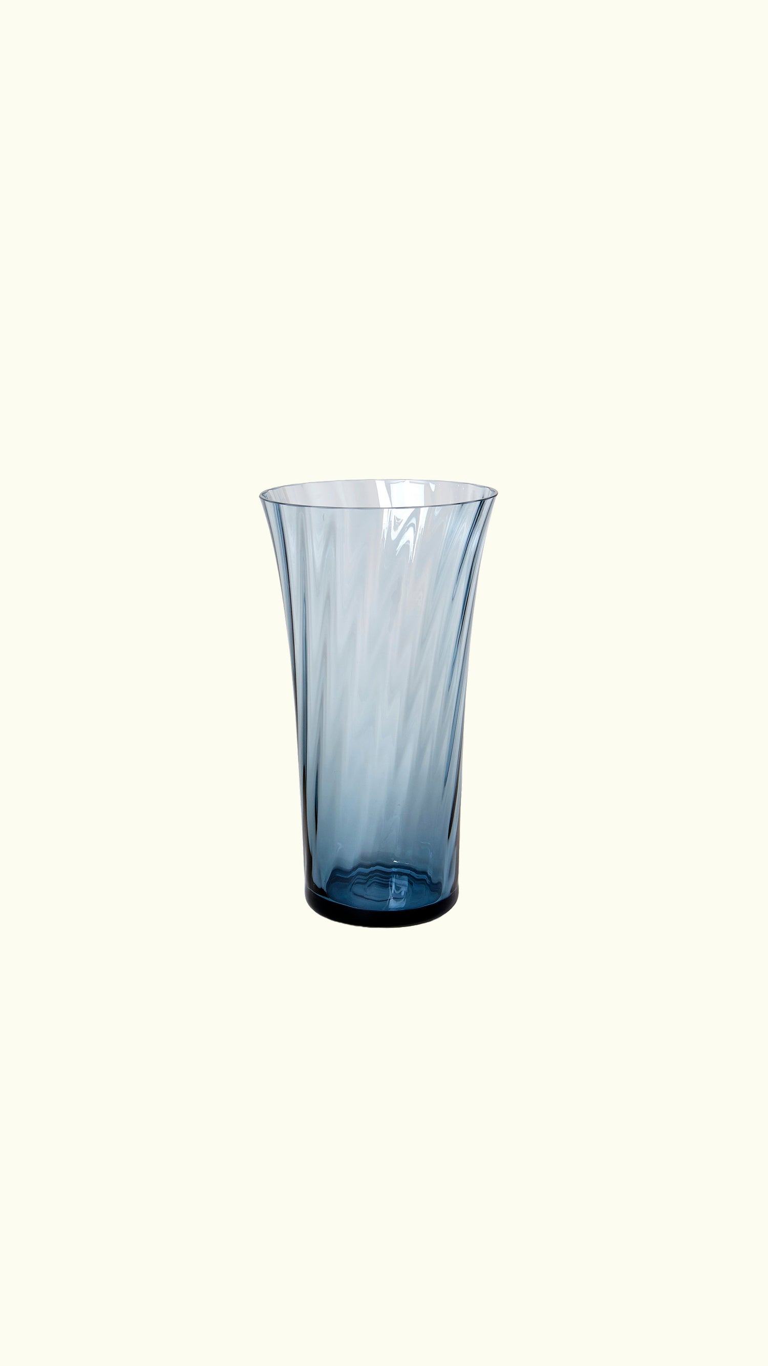 large concave vase in atlantic blue