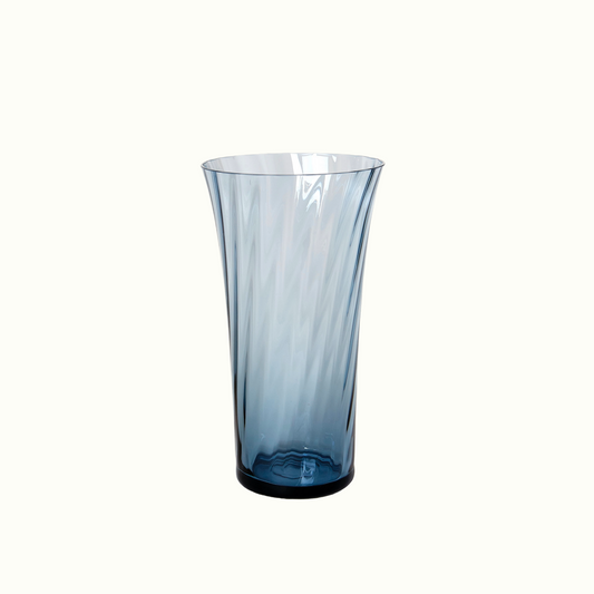 large concave vase · atlantic blue
