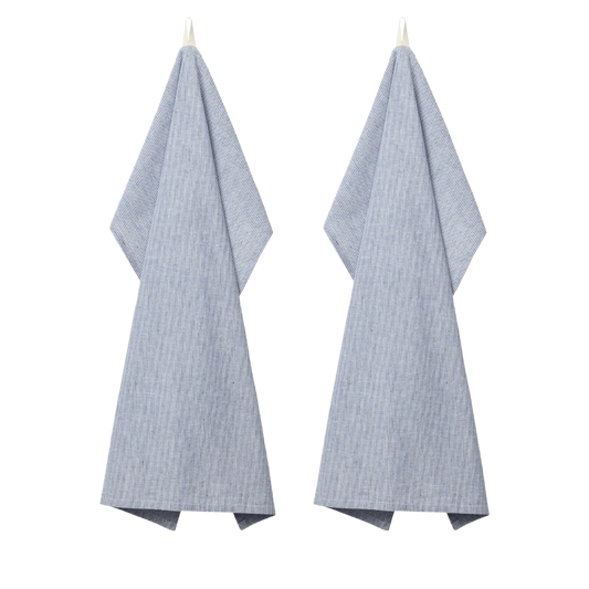 tea towels, blue striped