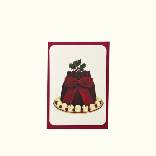 card · festive pudding