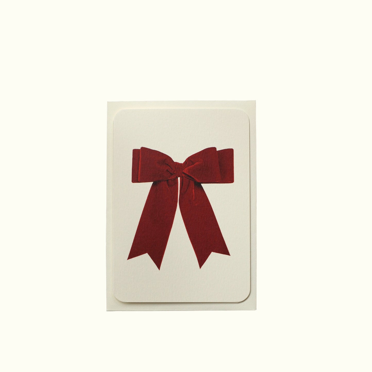 card · velvet bow
