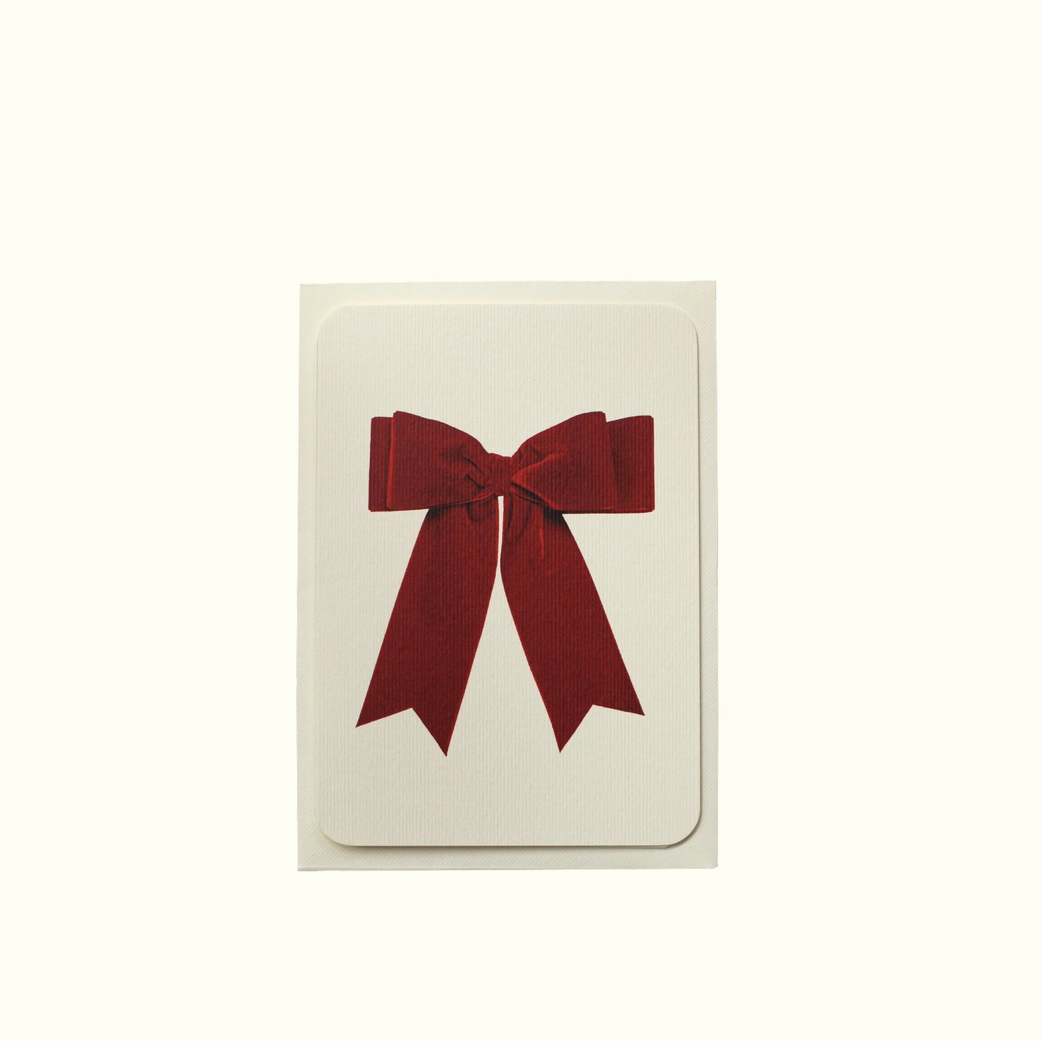 card · velvet bow