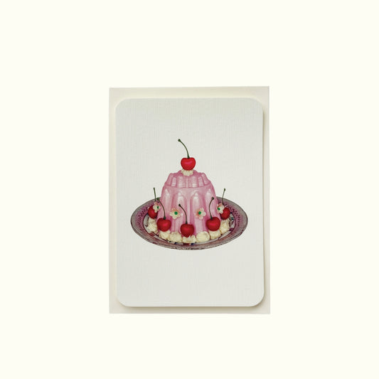 card · cherry blossom dessert