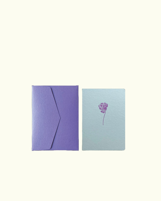 card w. a pansy flower
