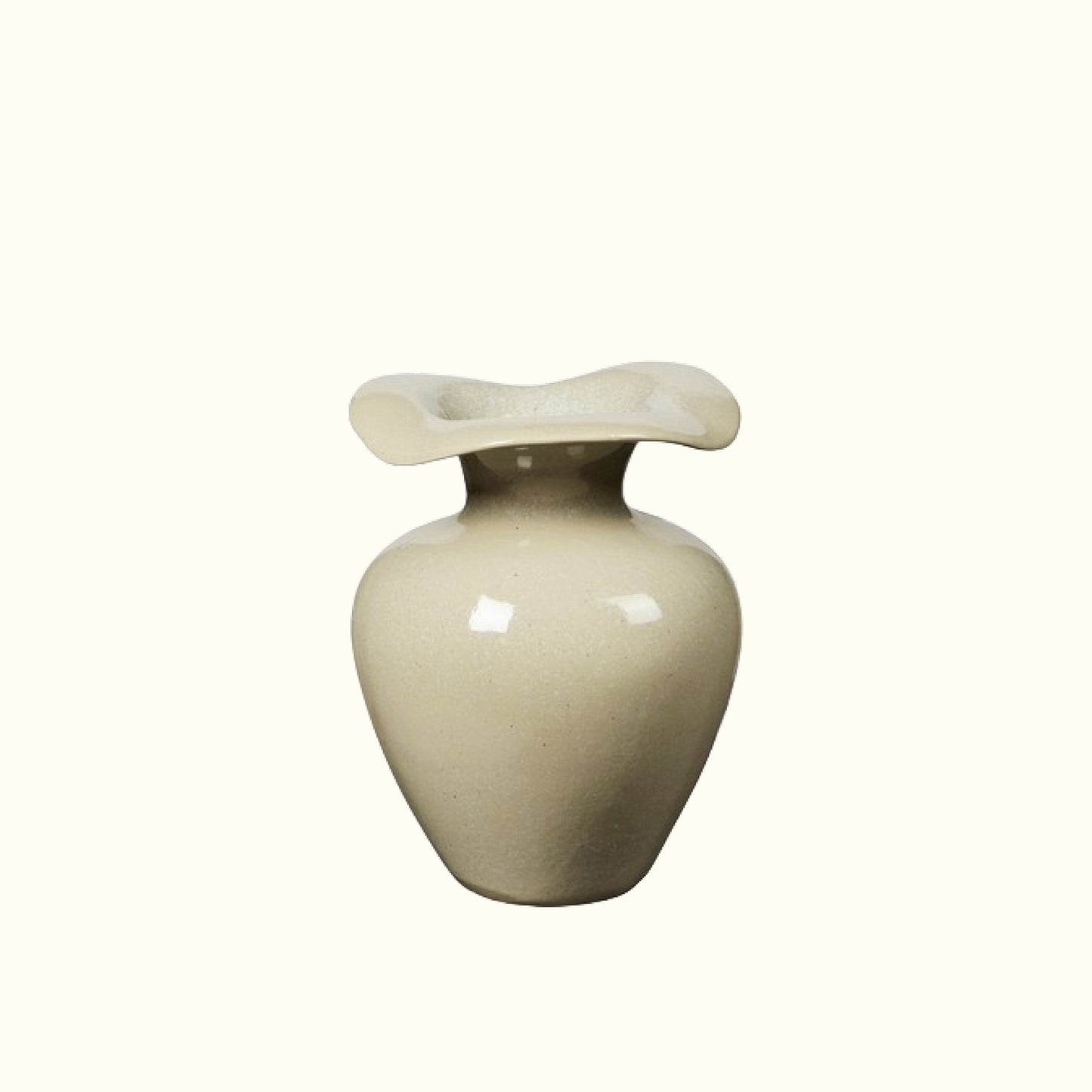 vase in soft beige