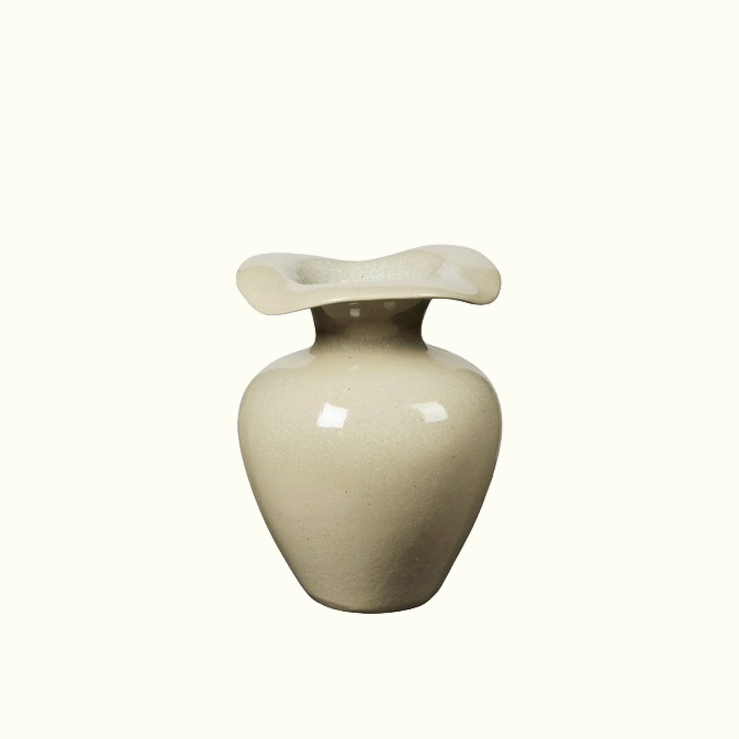 vase in soft beige