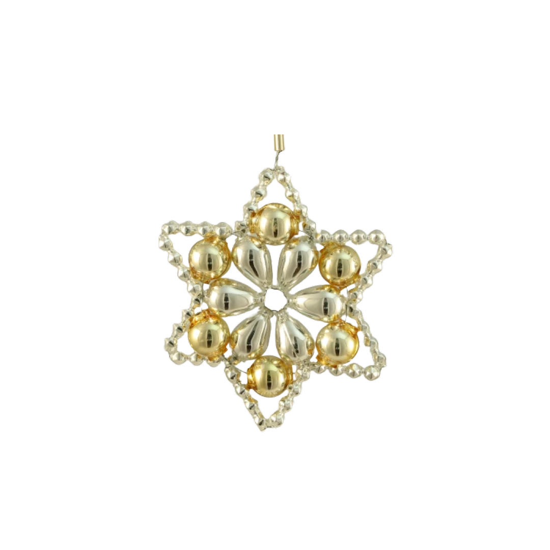 petal star, gold