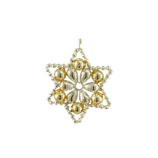petal star, gold