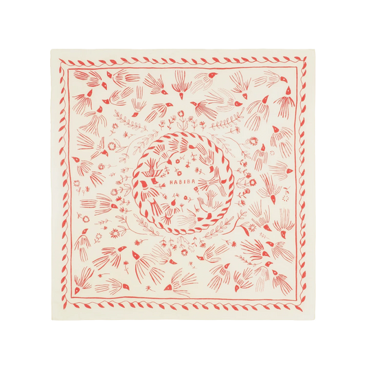 scarf  · soft red