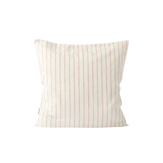 cushion in soft red