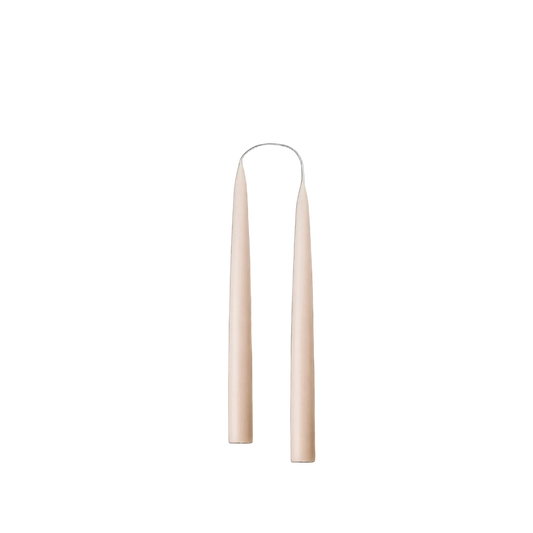 tapered candles in rose