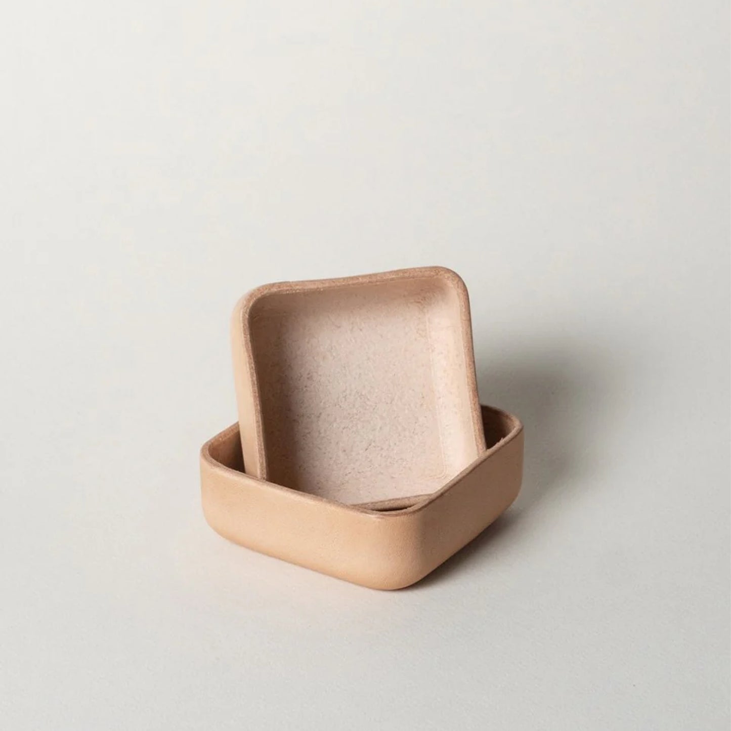 squared leather box