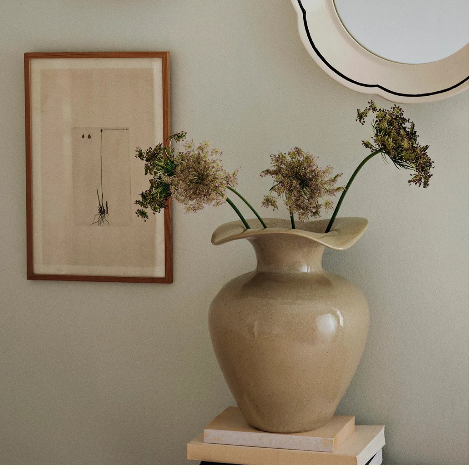 vase in soft beige