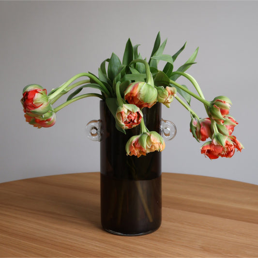 vase in dark brown