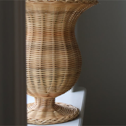 vase in rattan